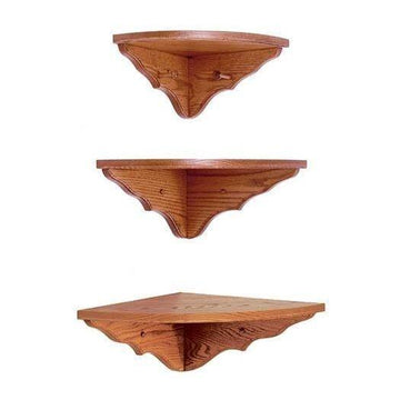 Amish Solid Wood Corner Shelf - Foothills Amish Furniture