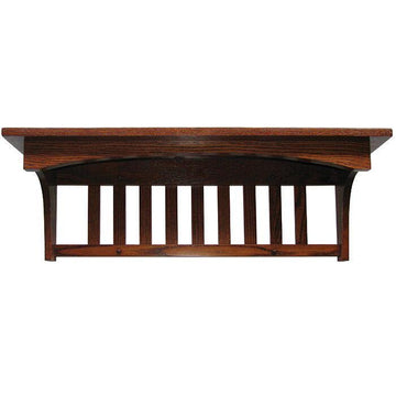 Amish Solid Wood Mission Captain Shelf - Foothills Amish Furniture