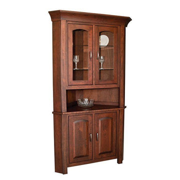 Woodbury Amish Corner Hutch - Foothills Amish Furniture