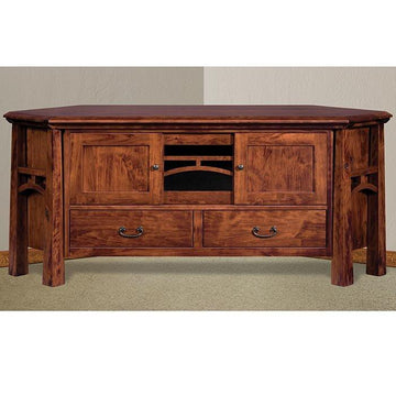 Artesa Amish Large Corner TV Stand - Foothills Amish Furniture
