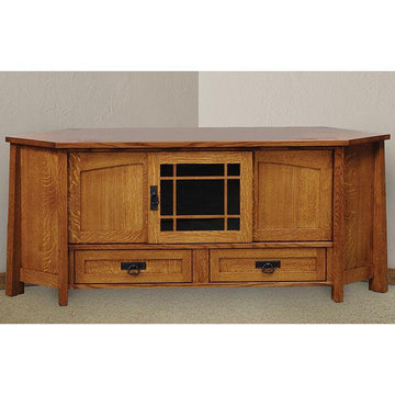 Modesto Corner Amish TV Stand - Foothills Amish Furniture