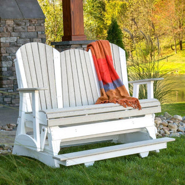 Amish 5' Poly Poly Adirondack Balcony Outdoor Glider - Foothills Amish Furniture